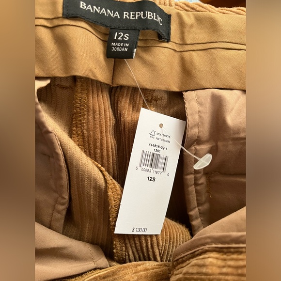 Banana Republic RIVOLI PLEATED CORDUROY PANT - Vicuna Brown size 12s - Picture 8 of 8